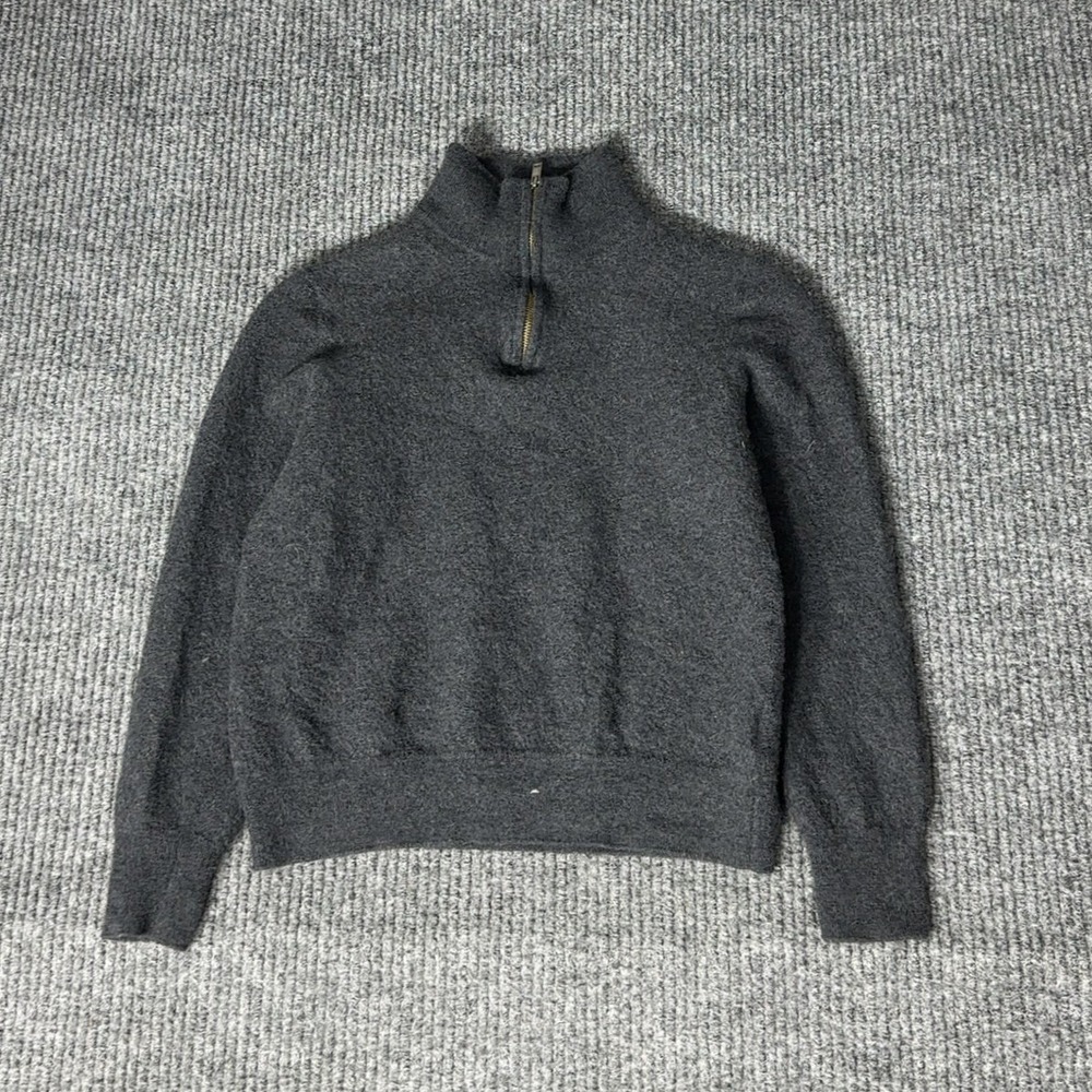 Christian Lacroix Sweater Womens XS Gray Quarter Zip Merino Wool Pullover‎